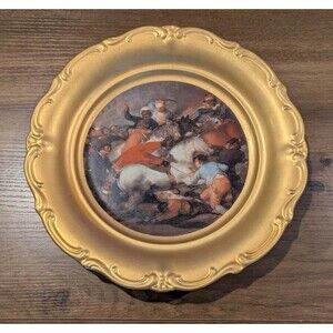 Wingerling SCHWARZENBACH IL 2 Maggio F. Goya Gold Guilded 12" Plate Vintage